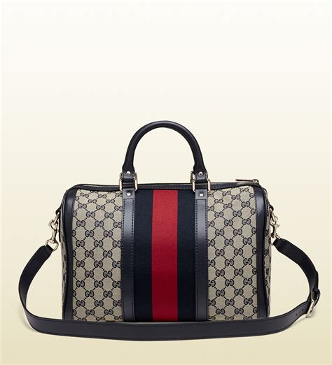 gucci web boston bag blue|Gucci Boston bag used.